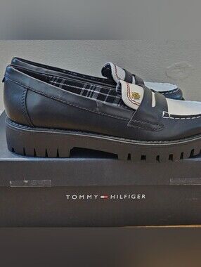 Tommy hilfiger Black And White loafers Brand New